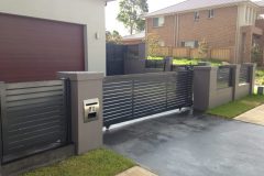 Aluminium Slats Automatic Sliding Gate and fence panels